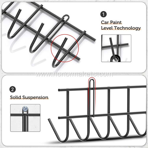 Garden Tool Rack Garage Tool Organizer Wall Mount Holder Heavy-Duty Hook Wall Storage Rack Holds Garden Tools
